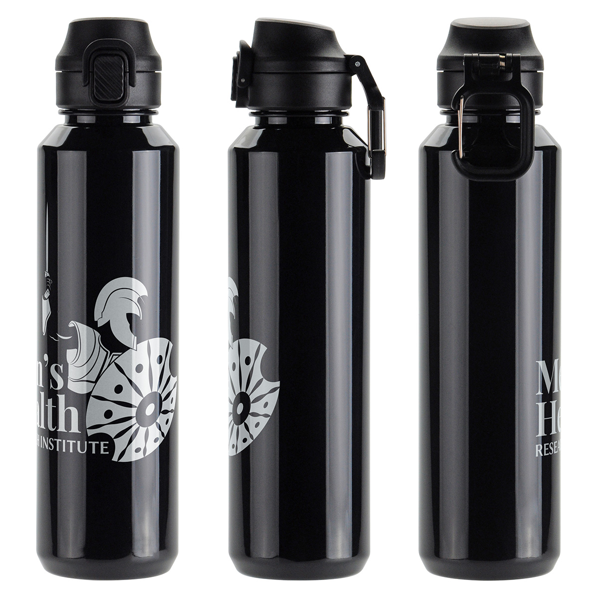 Switchback 27 oz RPET Bottle with Snap-Top Lid & Carabiner 26