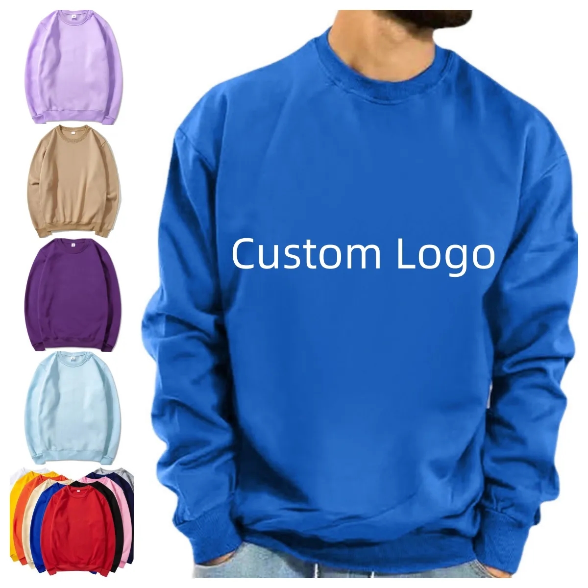Crewneck Sweatshirt for Men, custom hoodie or sweatshirt with logo imprint 7