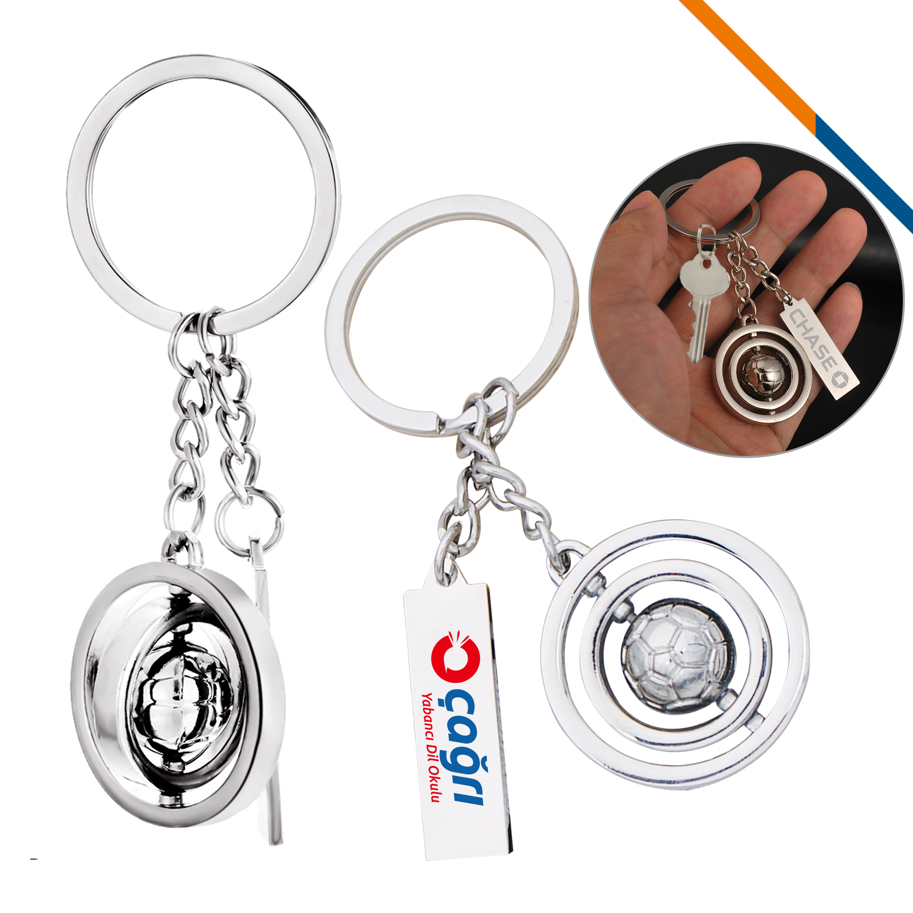 Soccer Metal Keyring 4