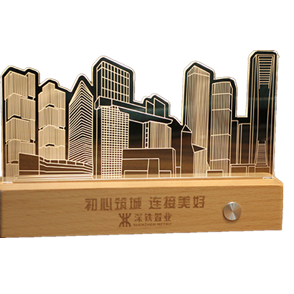 Personalized 3D Acrylic Night Light Base Rectangle 3