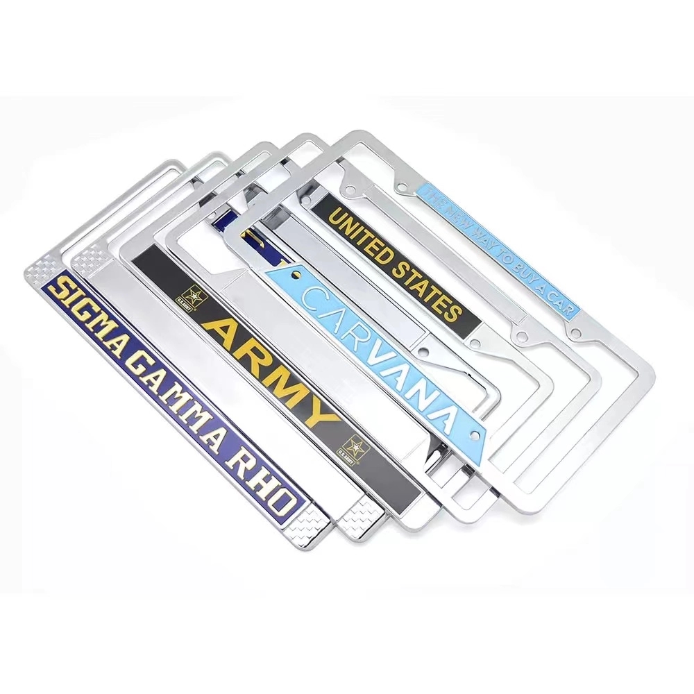 Zinc Metal License Plate Frames With Chrome Covering 2