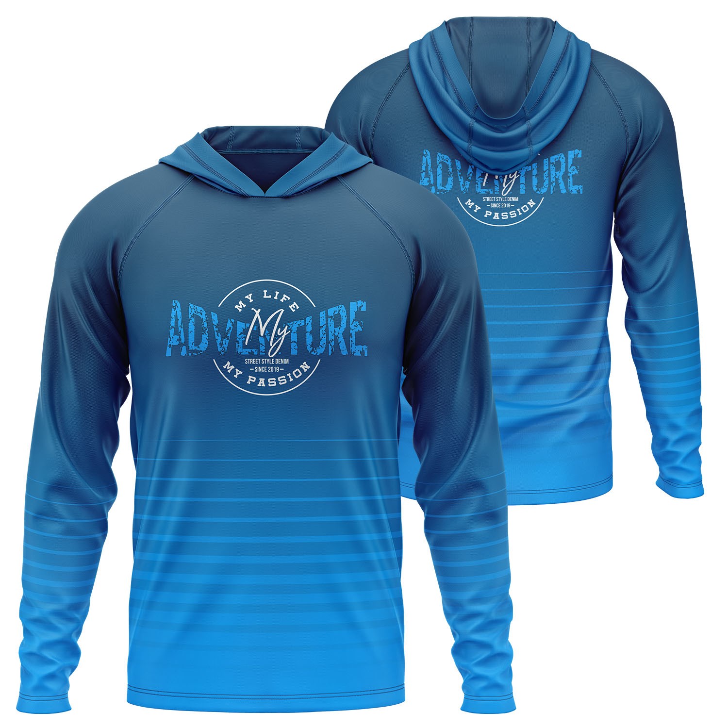 Youth 160 GSM Brushed Milk Silk Sublimation Hooded Long Sleeve T-shirt 1
