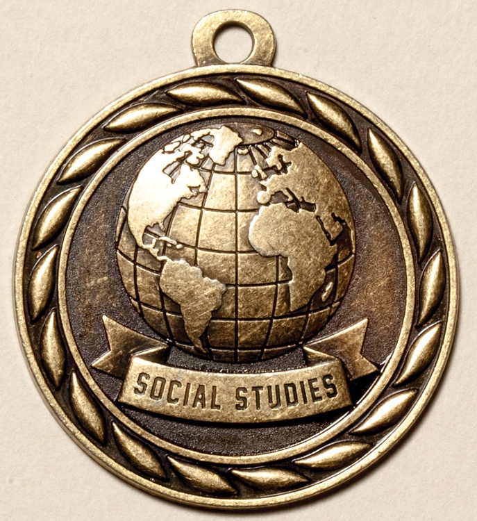Social Studies Medal, 2" 1