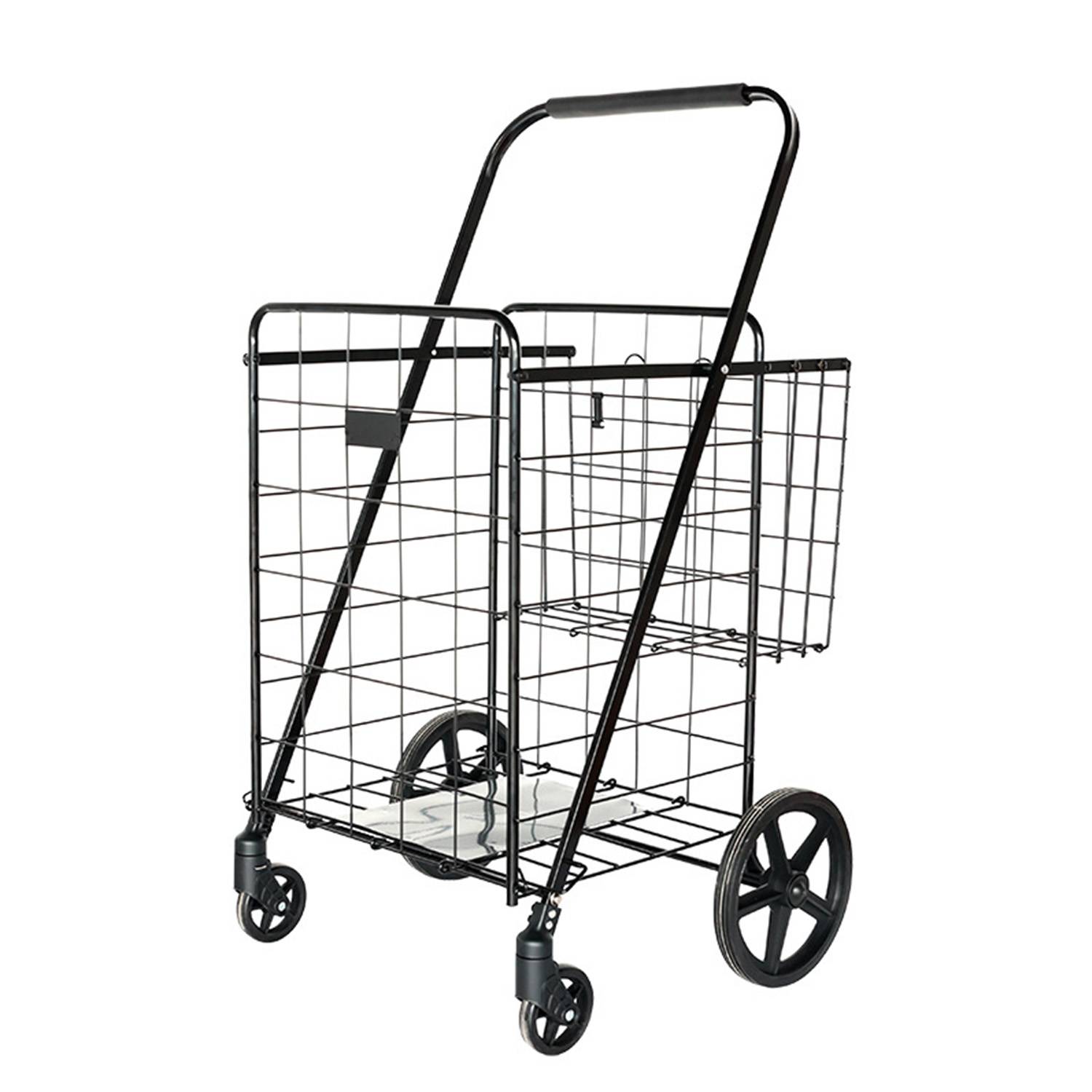 Foldable Wheeled Steel Shopping Hand Cart 3