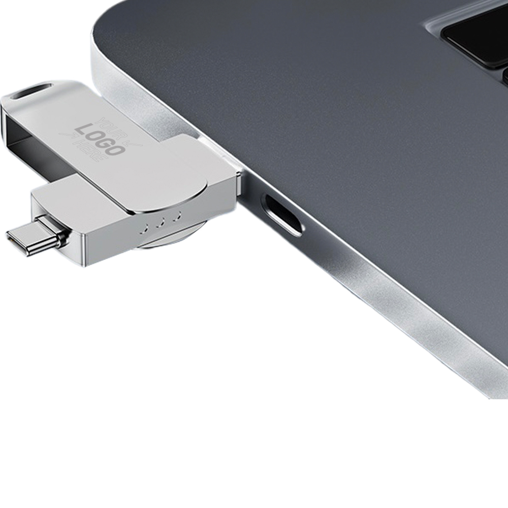 USB BiPort Type C Rotating Flash Drive 2