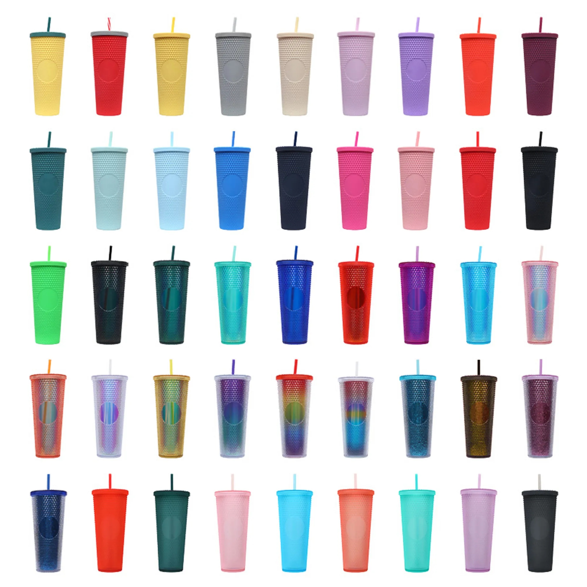 24 Oz Studded Reusable Plastic Cup 3