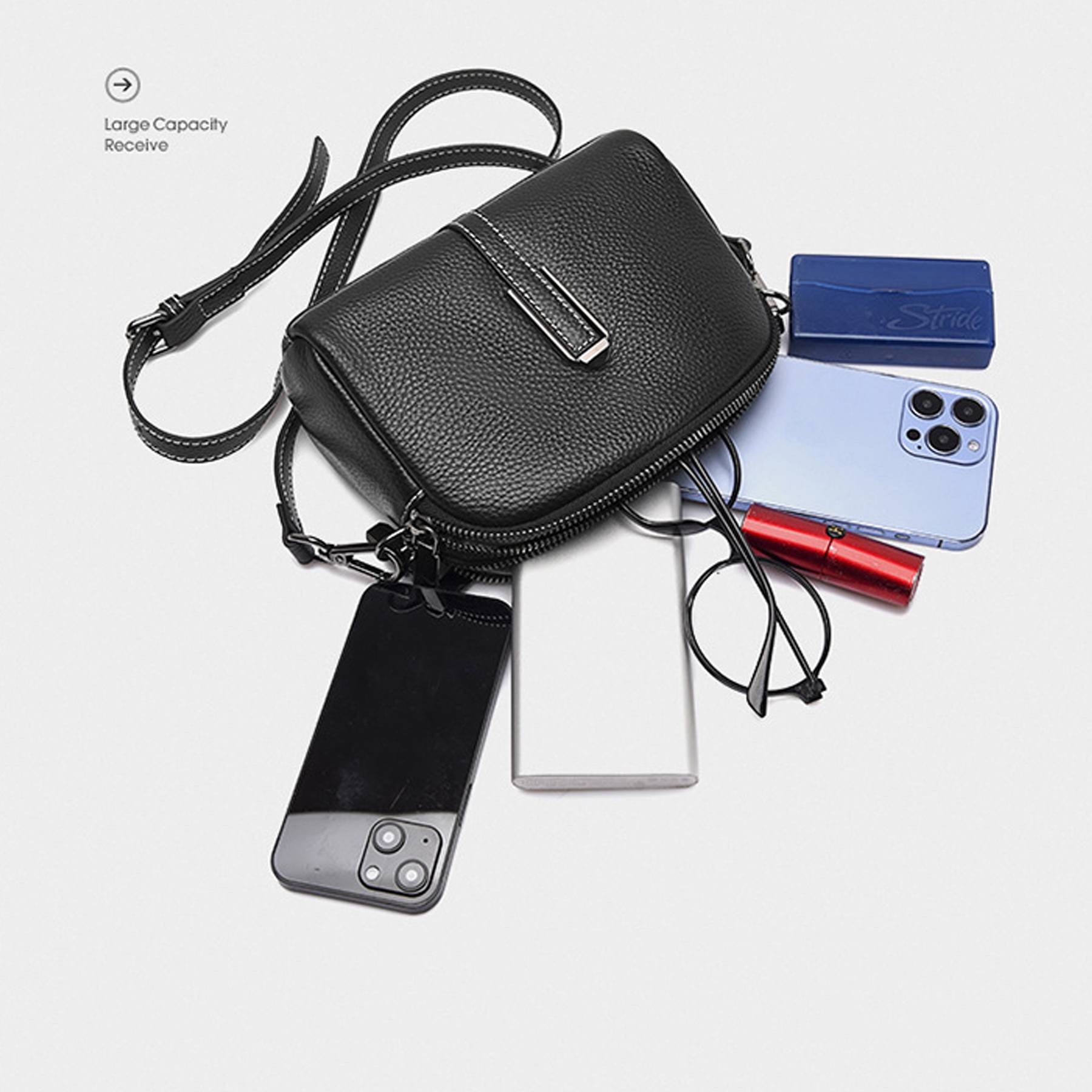 Genuine Leather Single-shoulder Fashion Women's Handbag 6