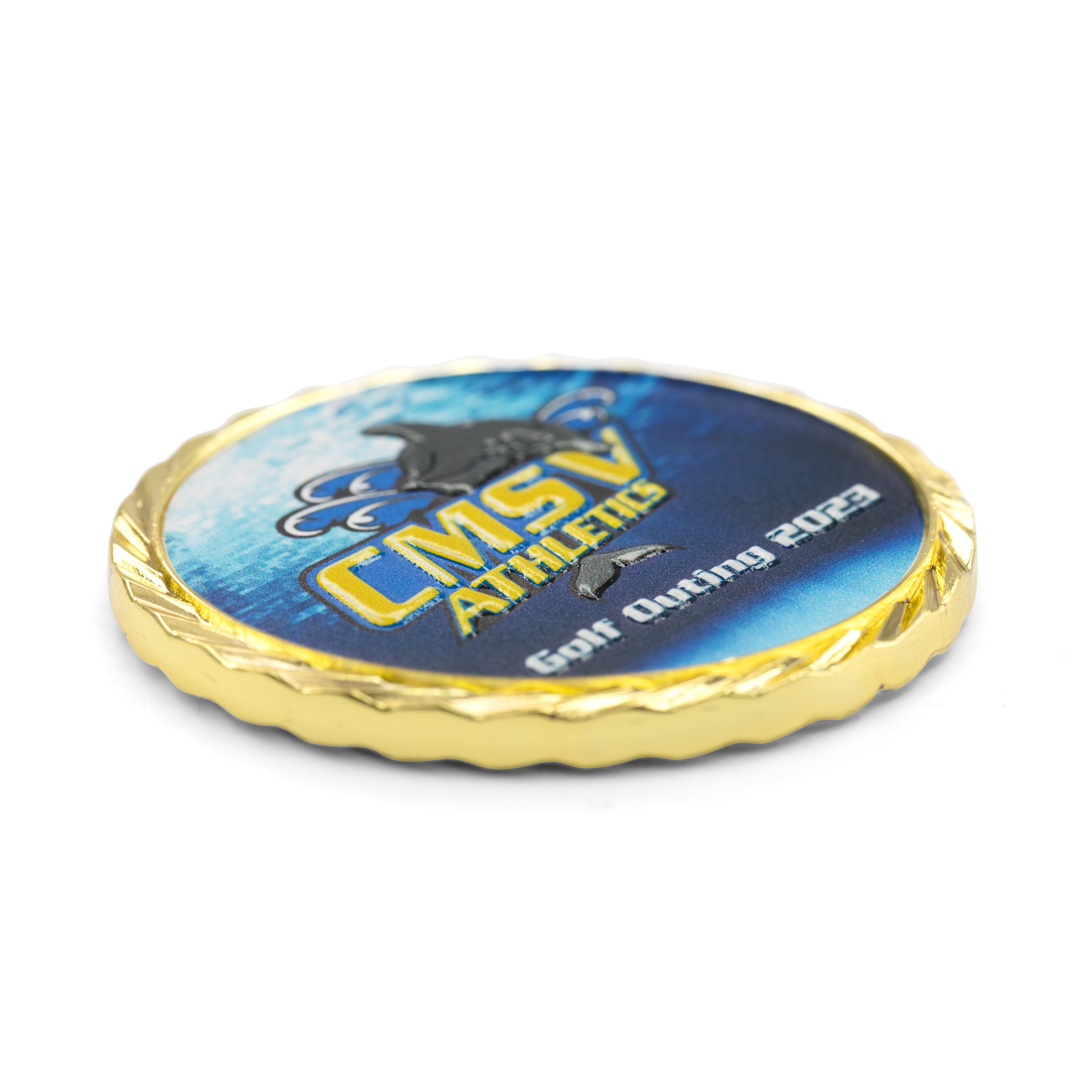 1.75" Speed Challenge Coin Oblique Edge w/ 3D Texture Print 10