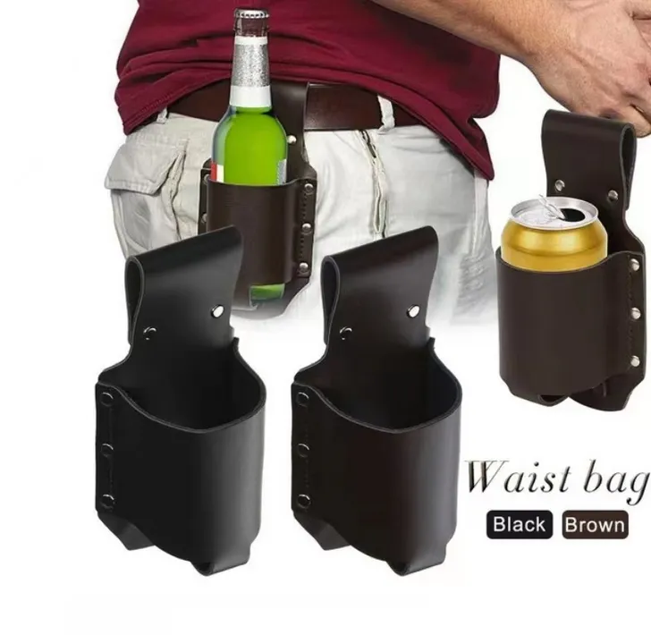 Leather Beer Holster Bottle Holders 2