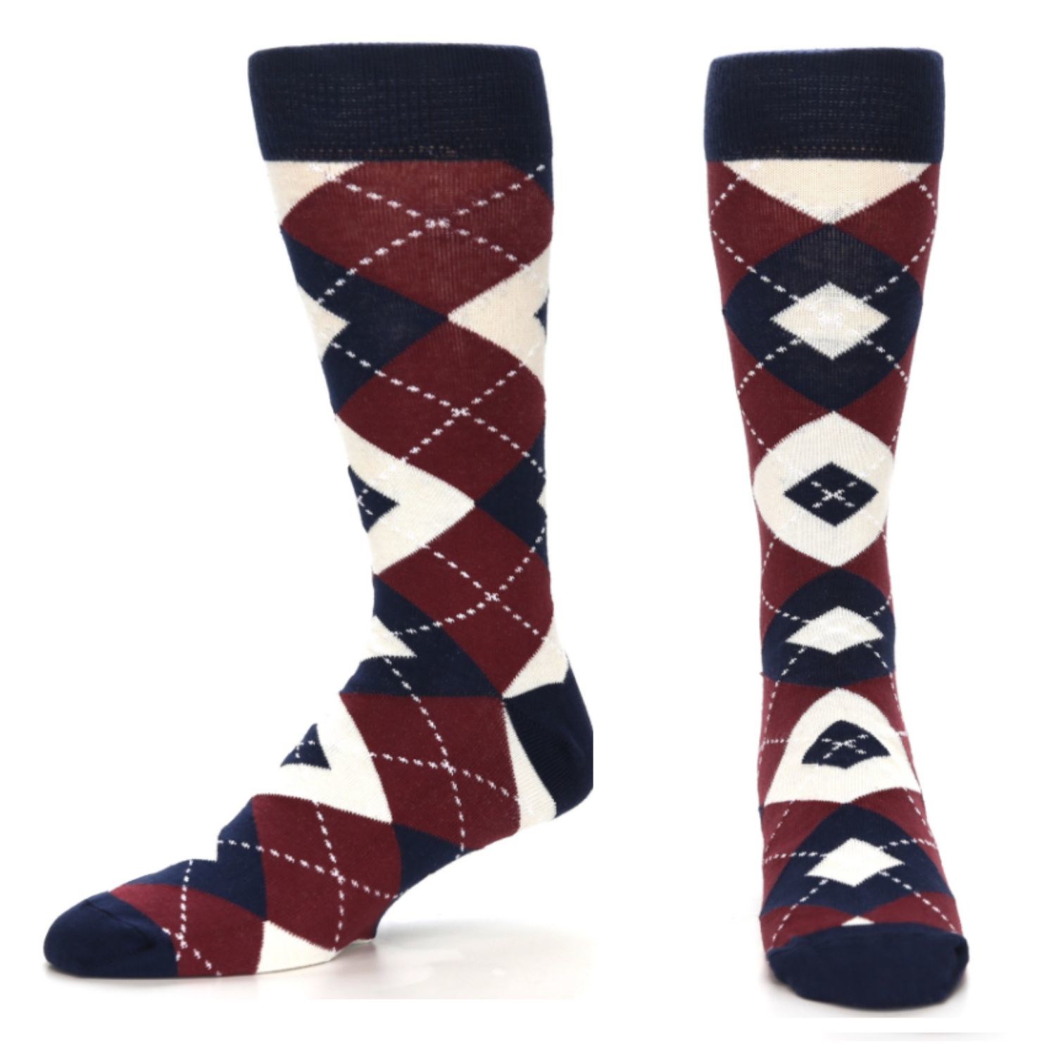 Stock ready Argyle premium dress Socks w/ Custom embroidered logo, 200 needles 11