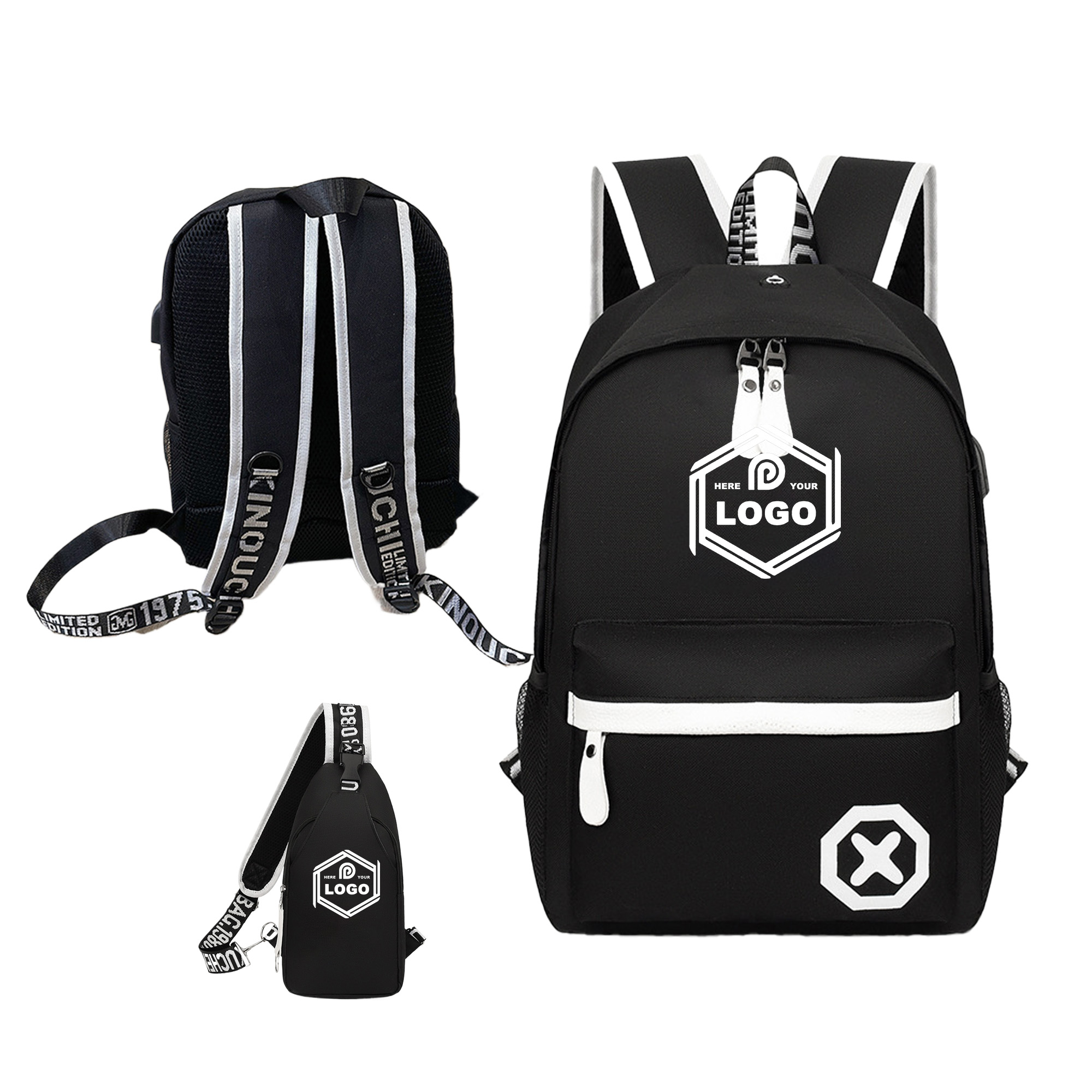 Glow Logo Durable Backpack 3