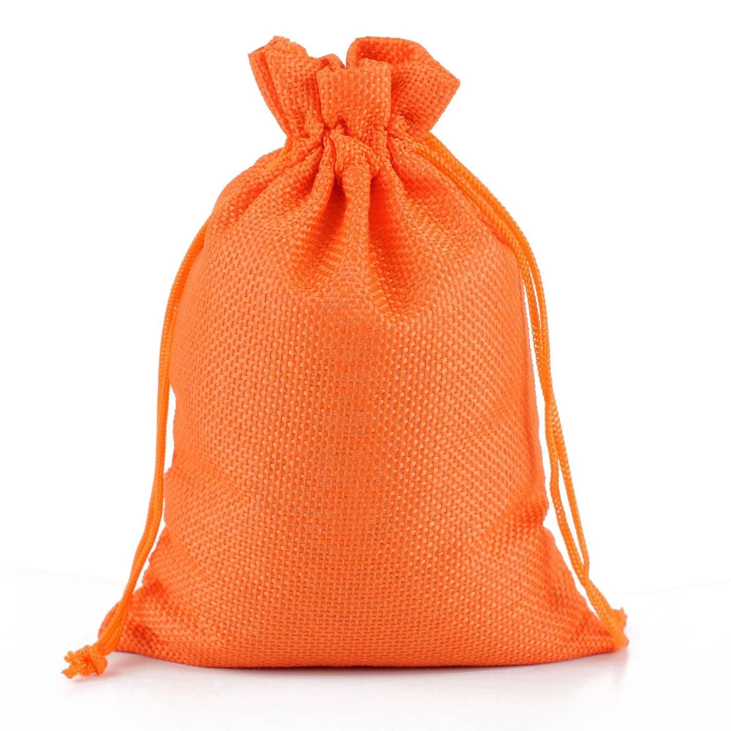 Medium Natural Burlap Pouches Jute Drawstring Bags 5" x 7" 3