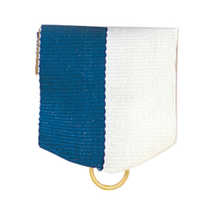 Blue/White Pin Drape Ribbon with Jump Ring 2