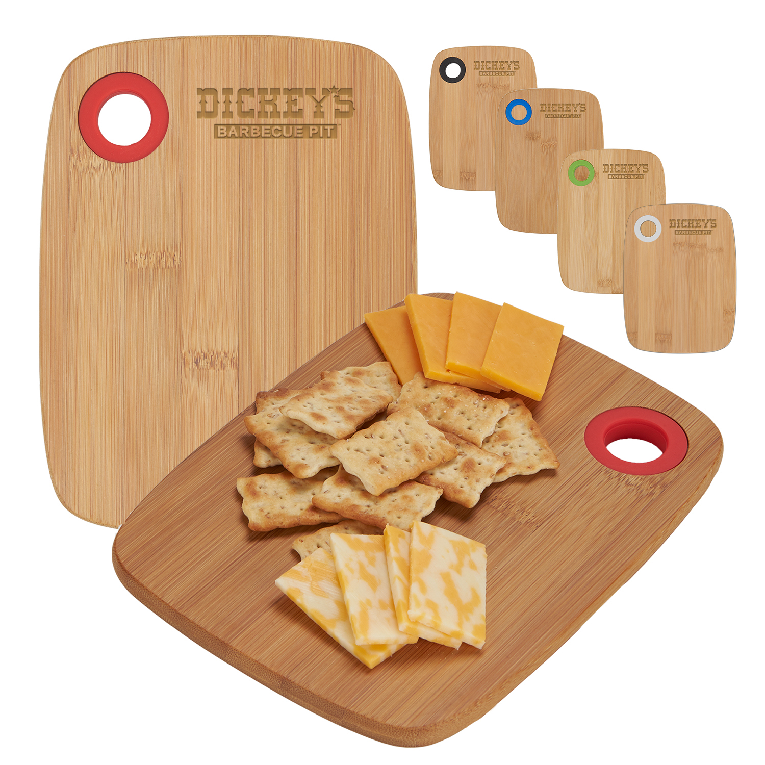 Bamboo Cutting Board with Silicone Ring 2
