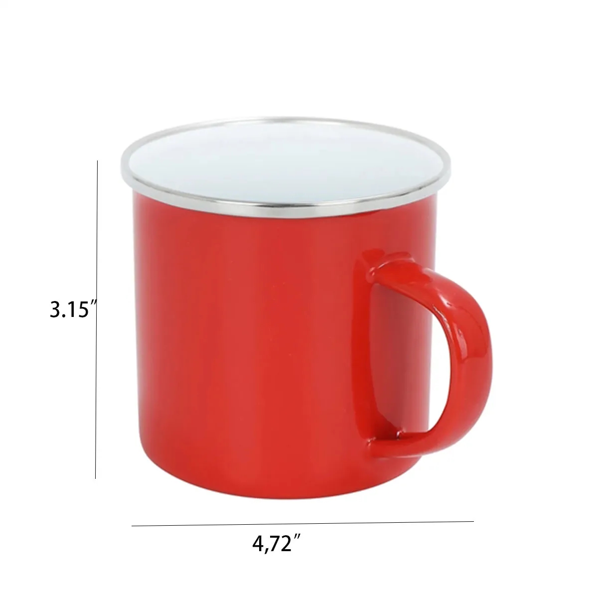 Stainless Steel Metal Cup Camping Campfire Enamel Mug 4
