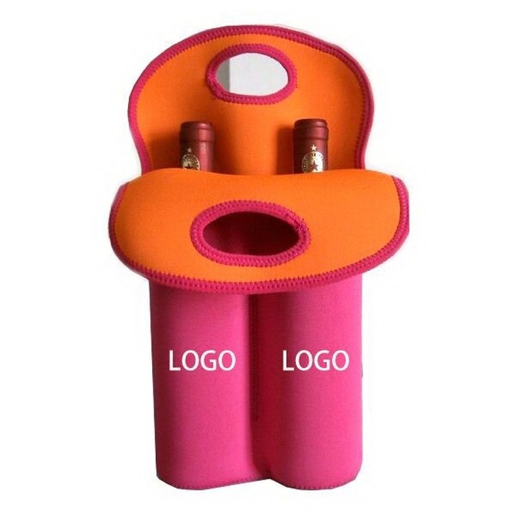 Neoprene Two Bottle Wine Tote Bag 2