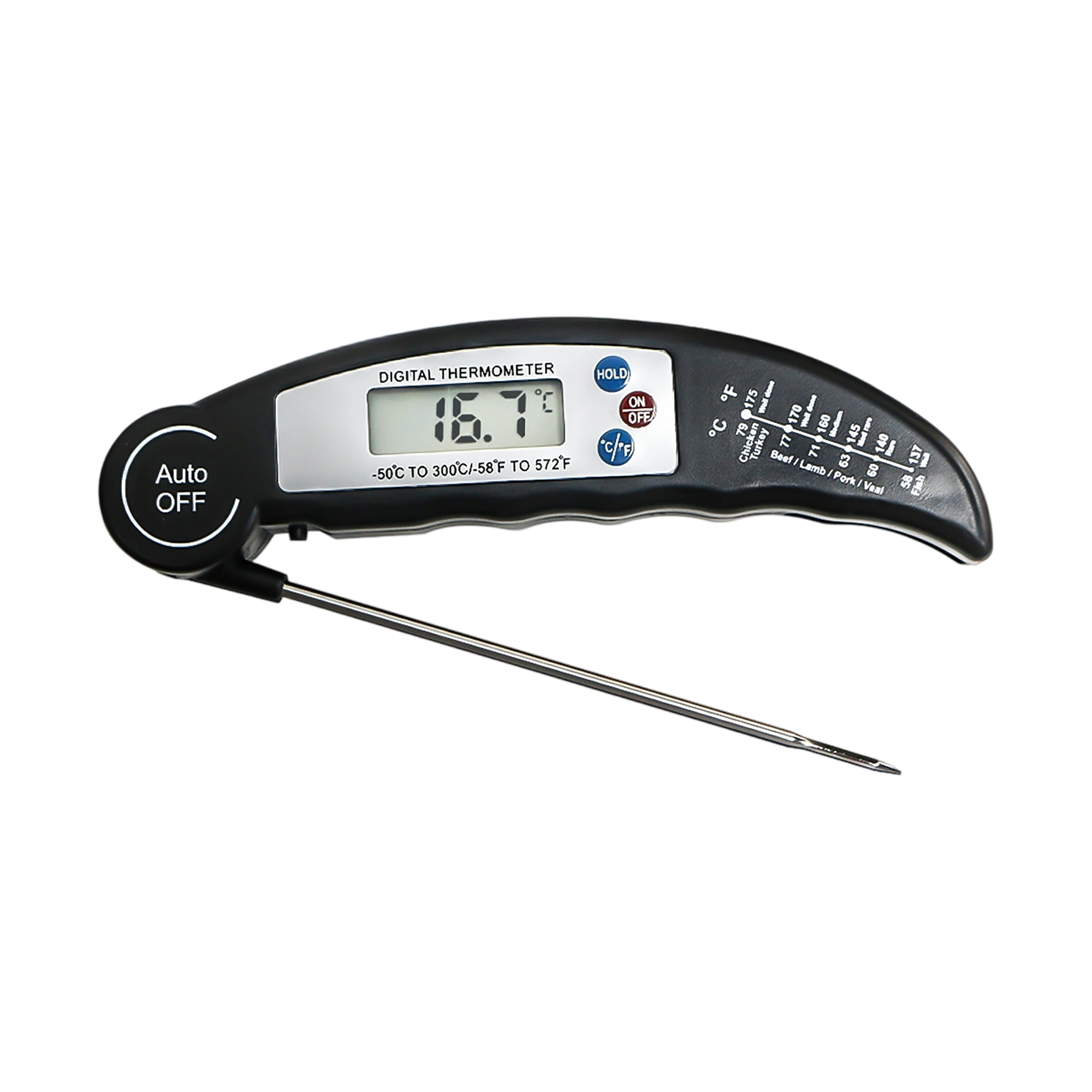 Foldable Stainless Steel Probe Kitchen Food Thermometer 6