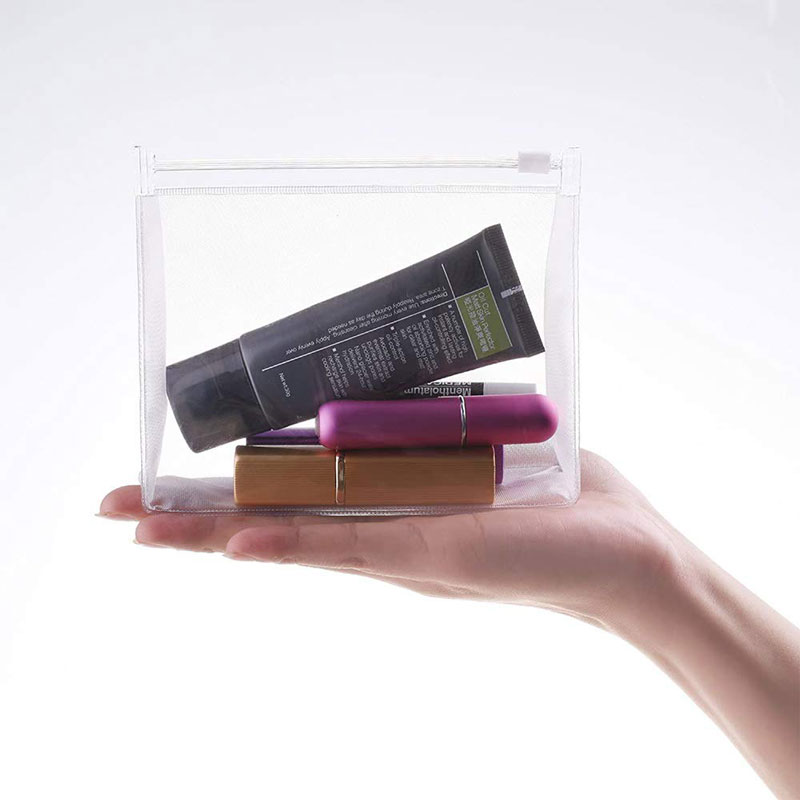 Clear Waterproof Cosmetic Bag with Zipper Closure 3