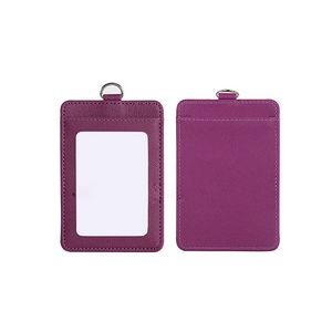 Portrait Dual Side PU Leather Card Holder 2