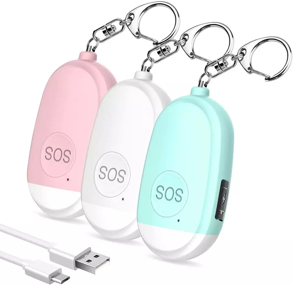 130dB Self Defense Alarm Keychain with Emergency Flashlight 2