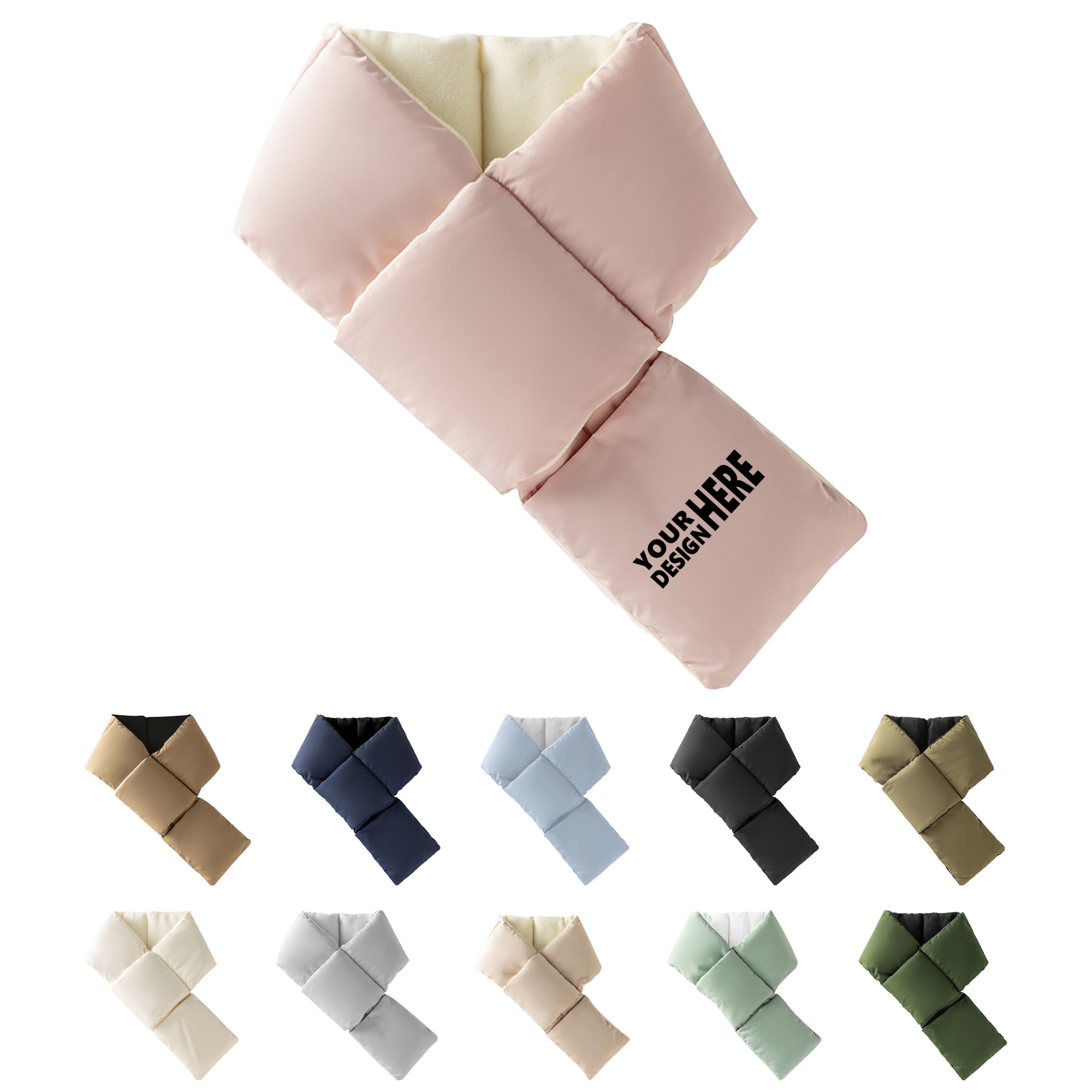 Windproof Thickened Portable Versatile Down Scarf 2