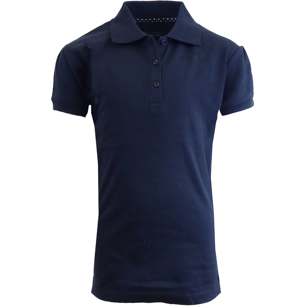 Girls' School Uniform Polo Shirts - Navy Short Sleeve Size 4 - 6X 1