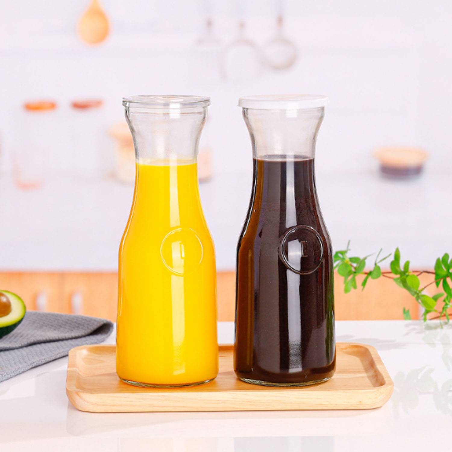 34 oz. Clear Glass Carafes 5