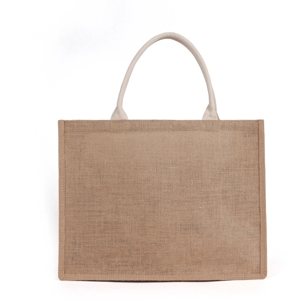 Promotional Canvas Pocket Jute Tote Bags 4
