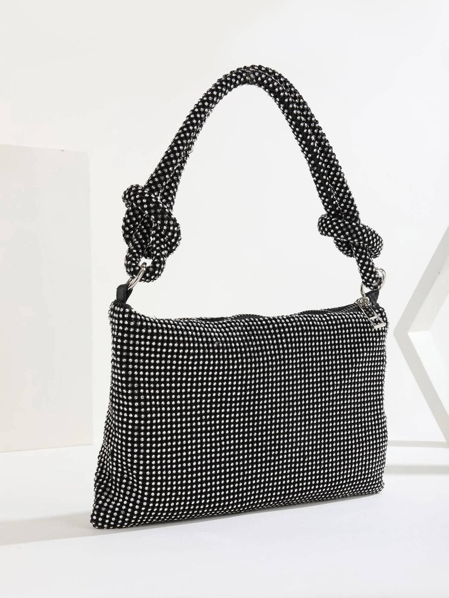 Rhinestone Sparkly Evening Silver Diamond bag 6