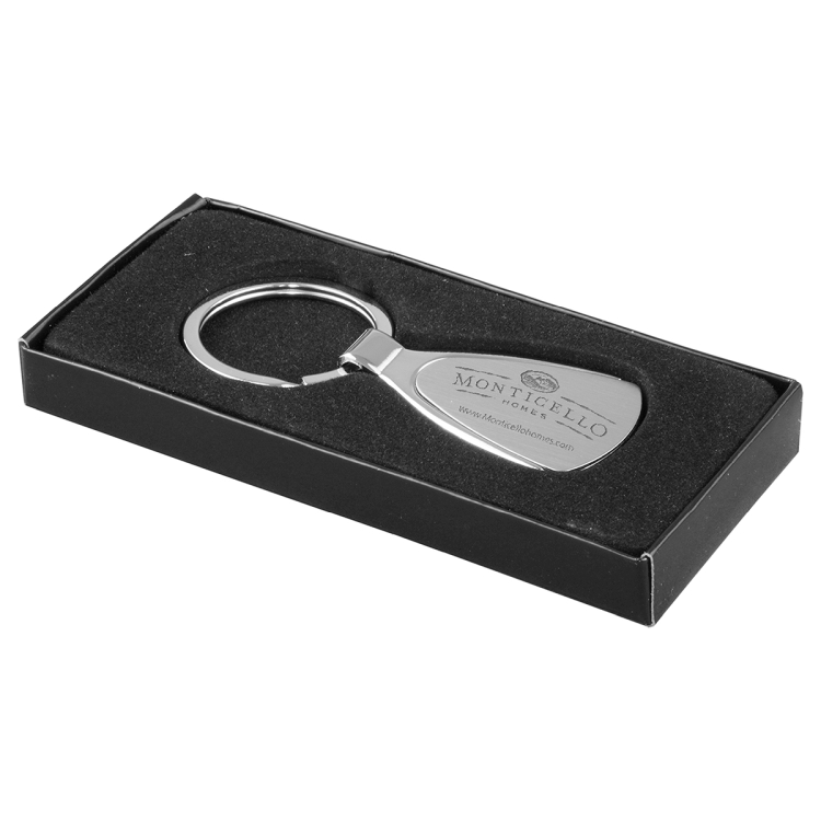"Droplet" Economy Laser Engraved Metal Keyholder 3