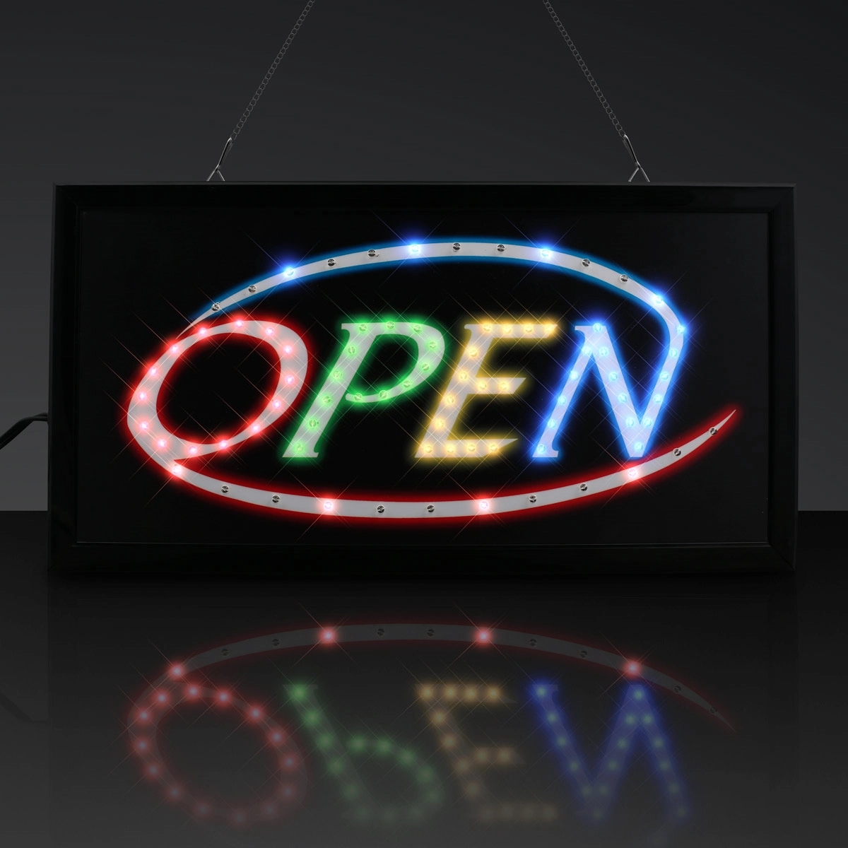 LED OPEN Sign, Plug-In Moving Lights 2