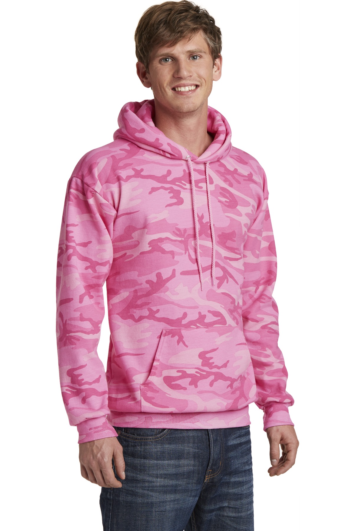 Port & Co Core Fleece Camo Pullover Hooded Sweatshirt. PC78HC 14