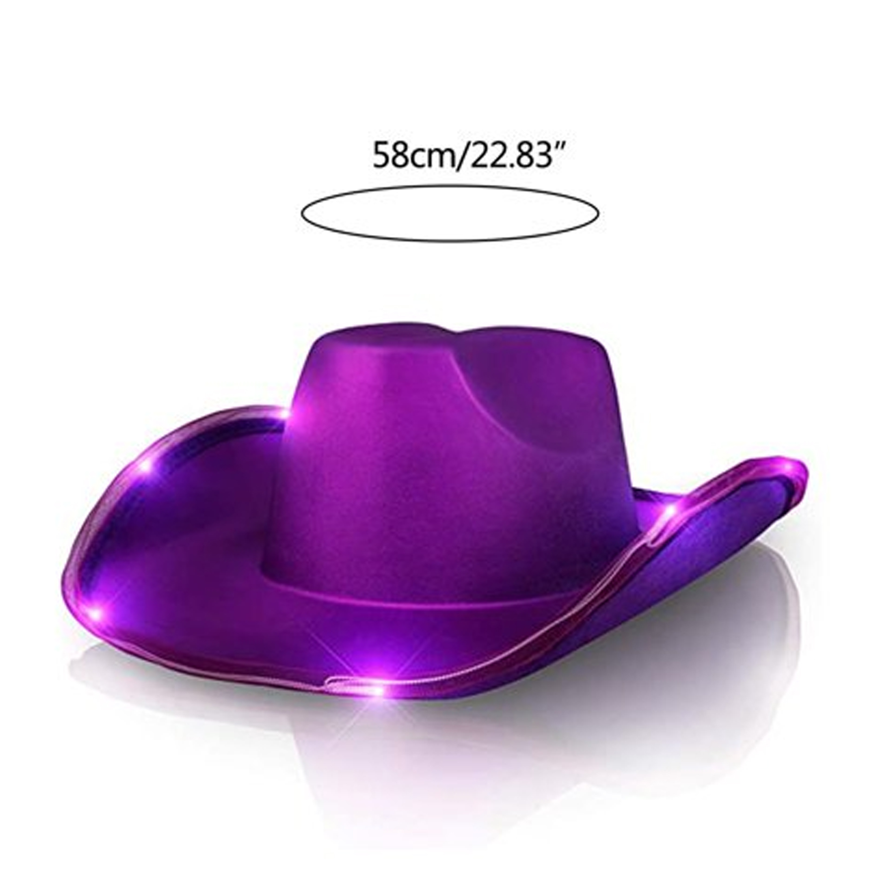 Shiny Light Up Cowboy Hat 1