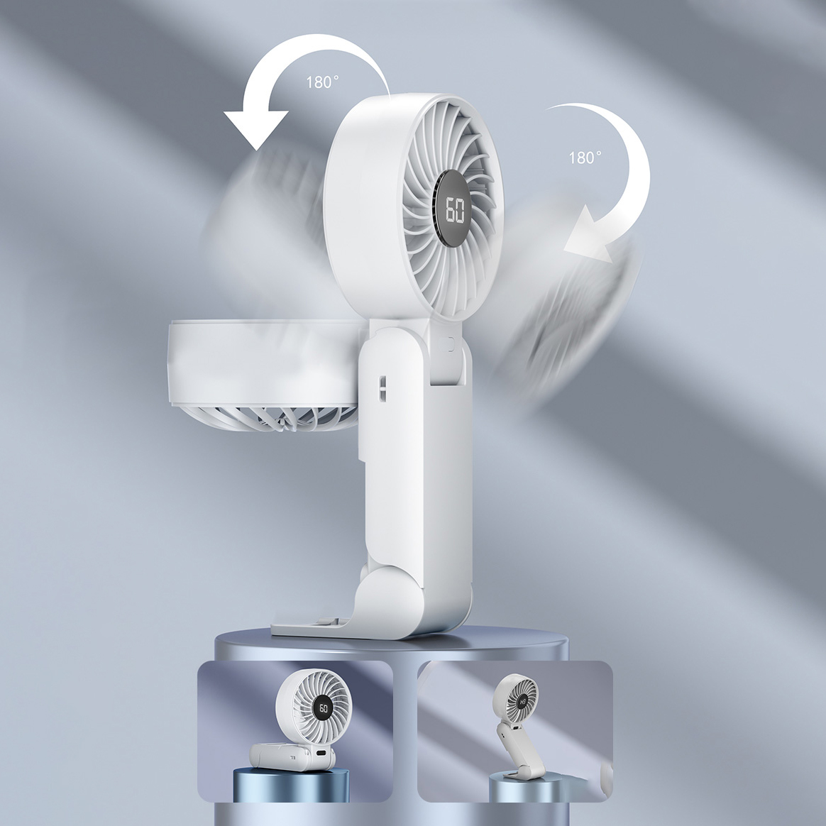Portable Handheld Fan with Neck Lanyard 2