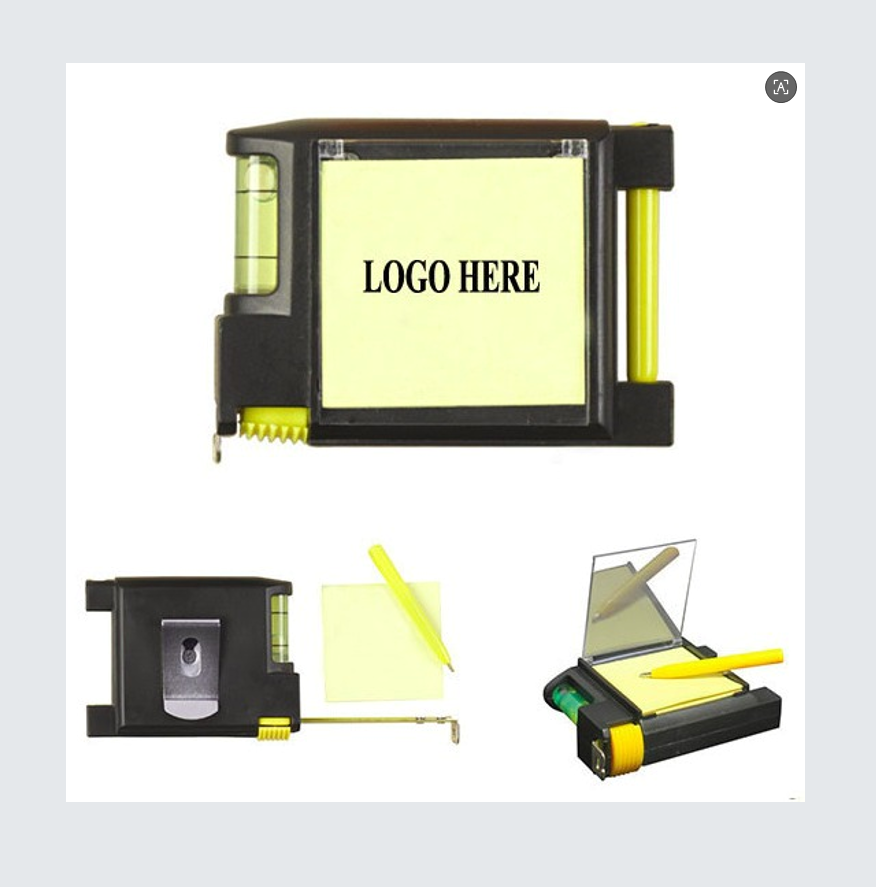 Steel Tape Measure with Spirit Level Note Memo Pad And Pen 2