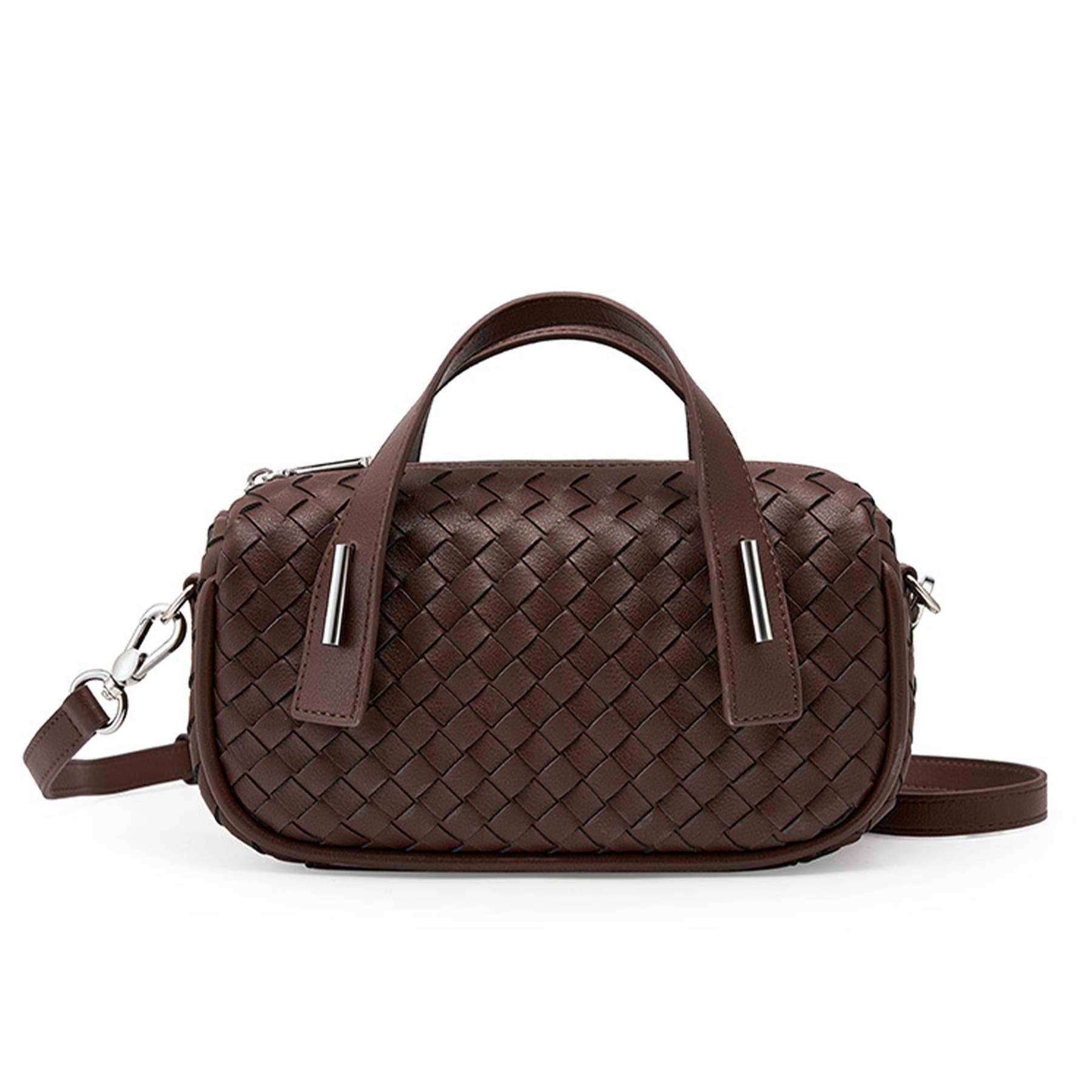 Genuine Leather Simple woven shoulder cross-body bag 4
