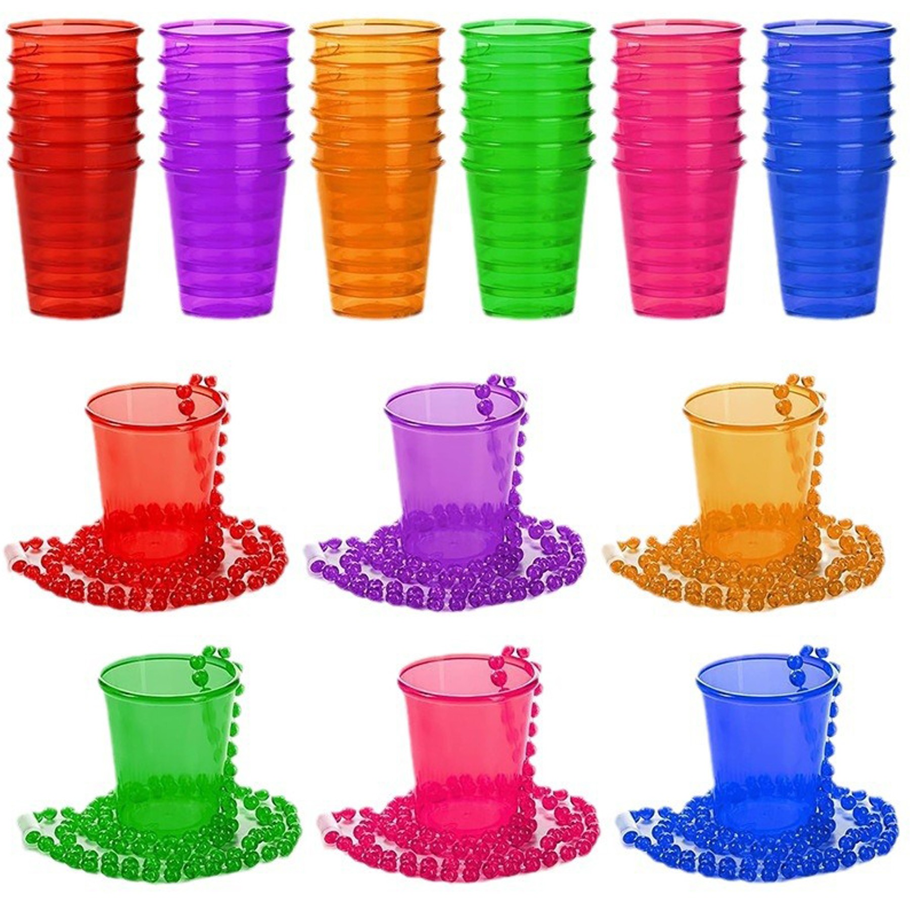 2 Oz Party Beaded Necklace Cups 4