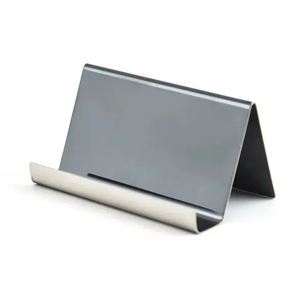 Stainless Steel Business Card Holder with Name Display Stand 7