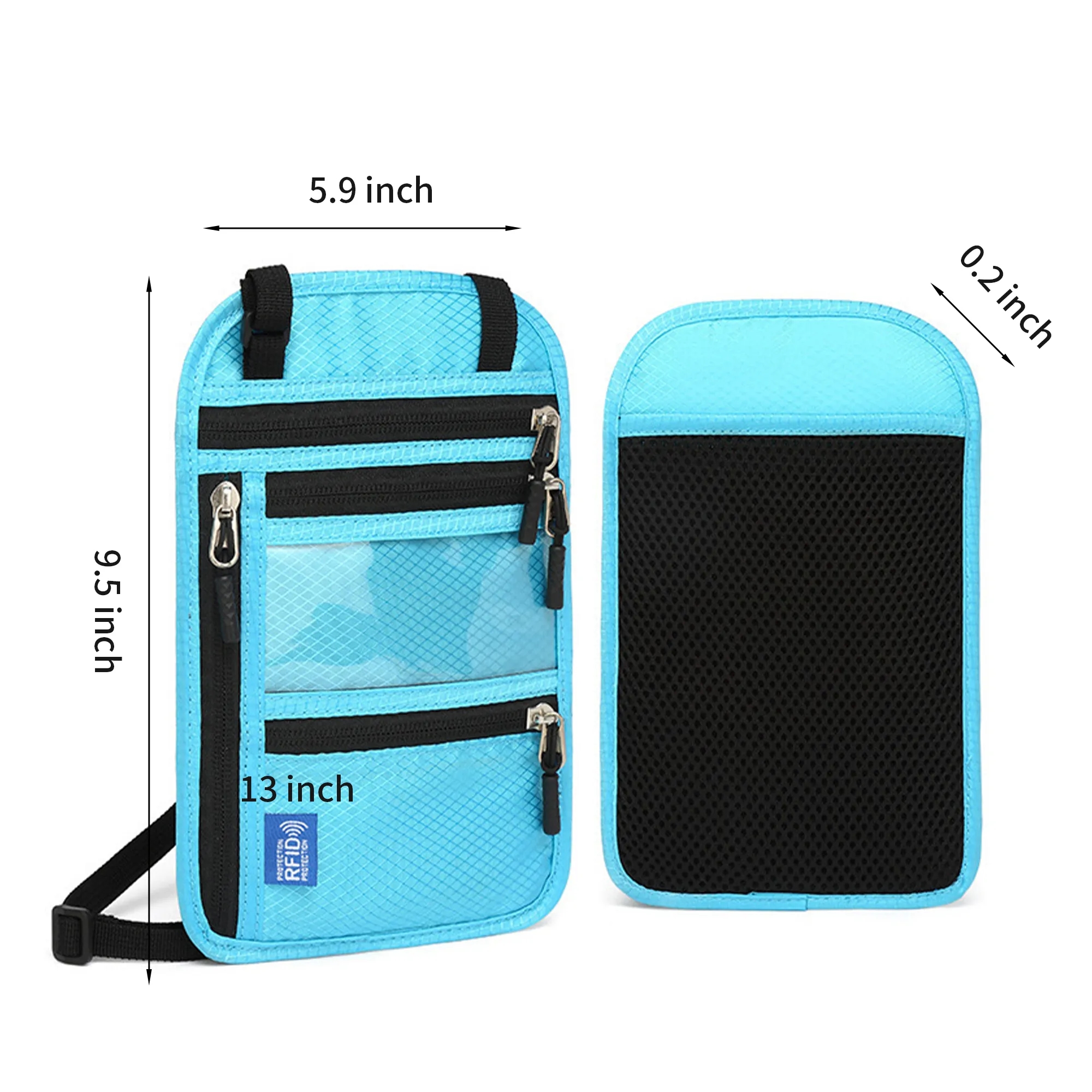 Neck Strap Passport Holder with Window 4