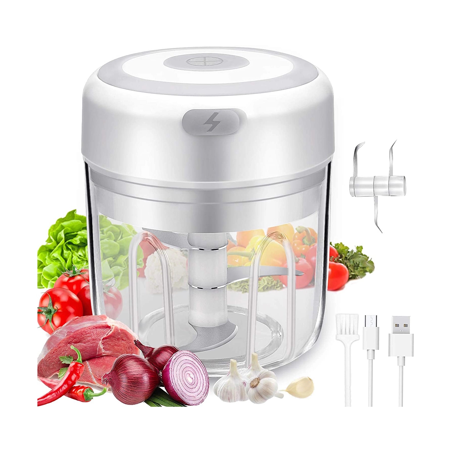 Mini Wireless Electric Garlic Masher 3