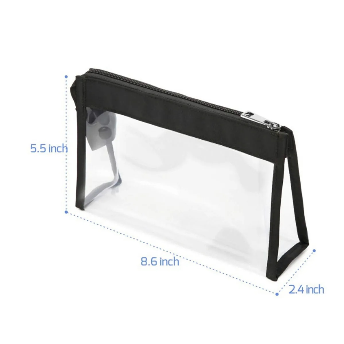 2 Pack Waterproof Durable Clear Makeup Bag 6