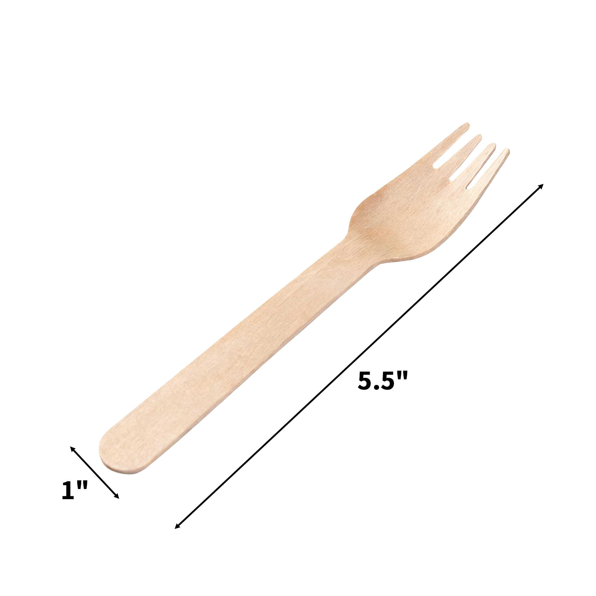Disposable Wooden Ice Cream Fork With Single Unit Construction 3