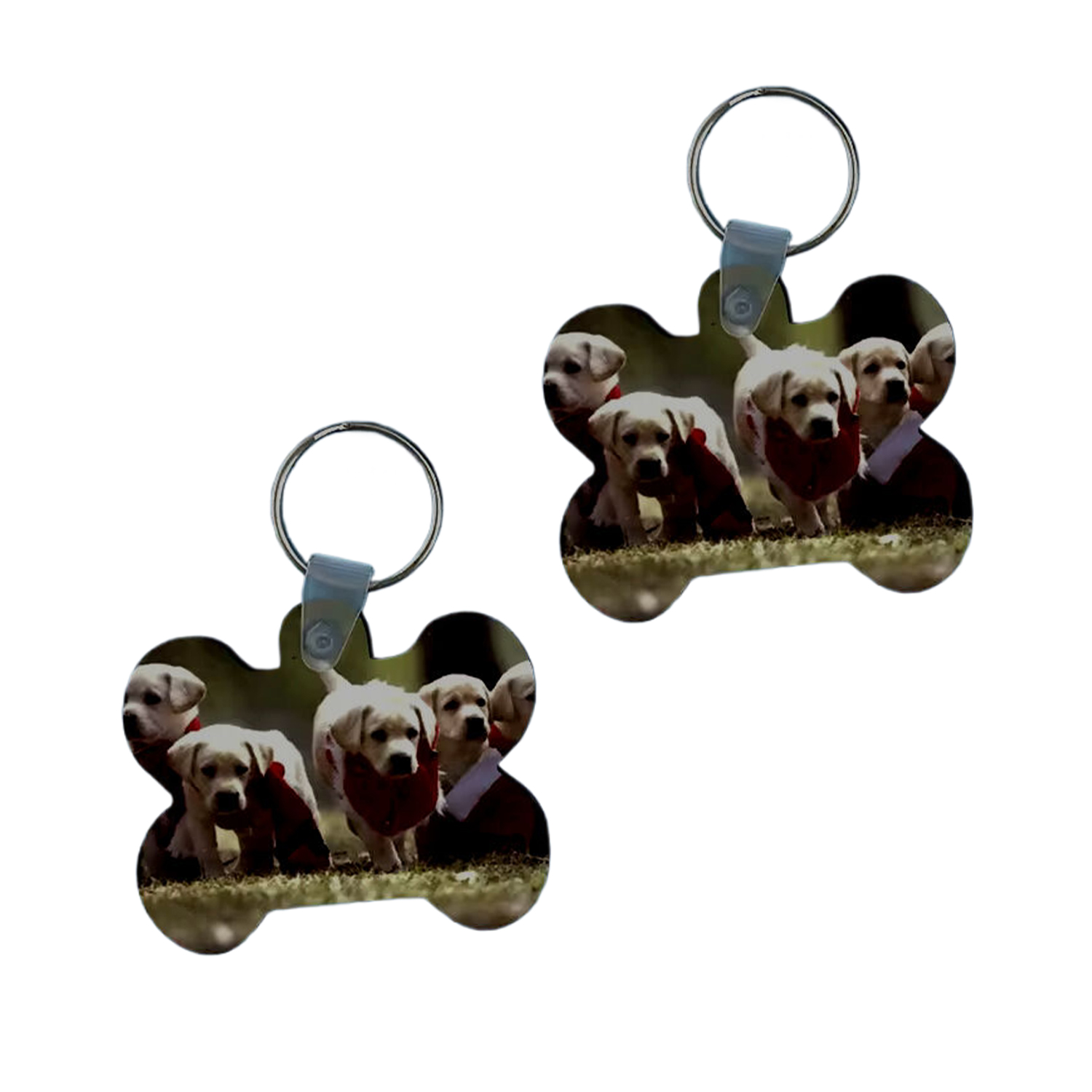 Bone Shaped Sublimation MDF Keychain 2