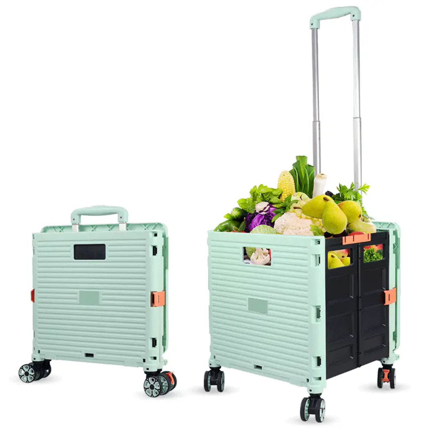 Folding Shopping Cart with Universal Wheels 5