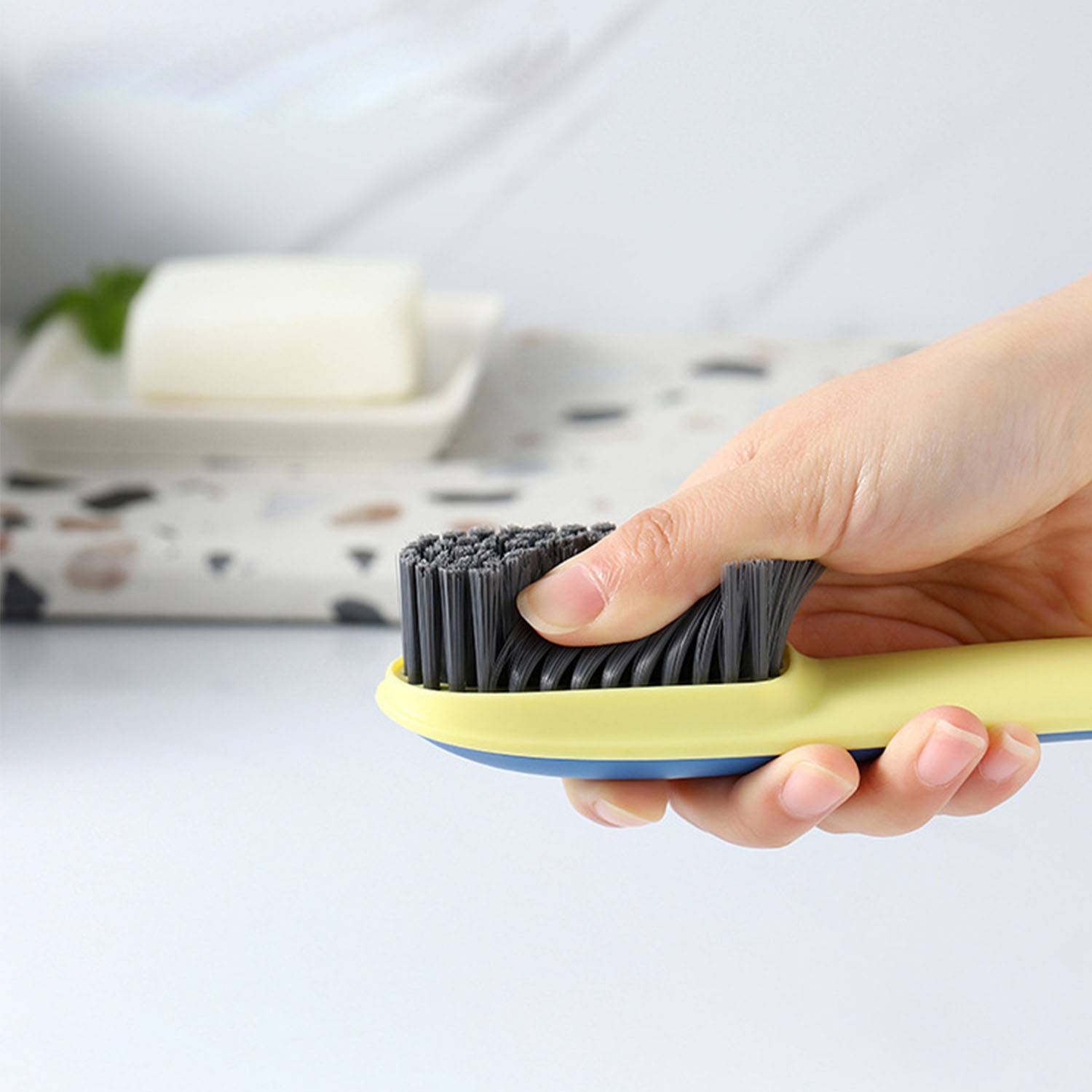 Household long-handled soft-bristled shoe brush 3