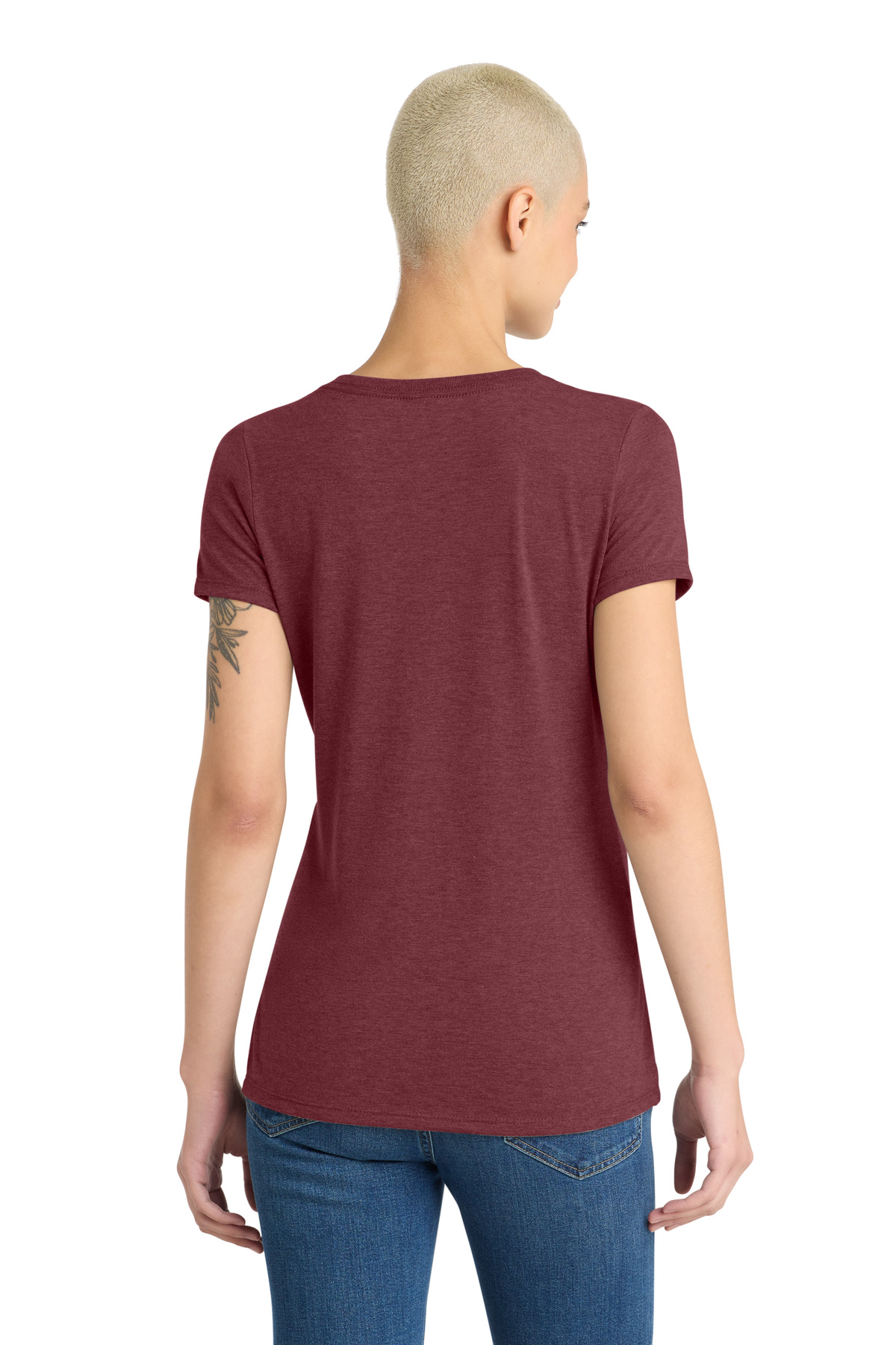District Women's Perfect Tri V-Neck Tee. DM1350L 118