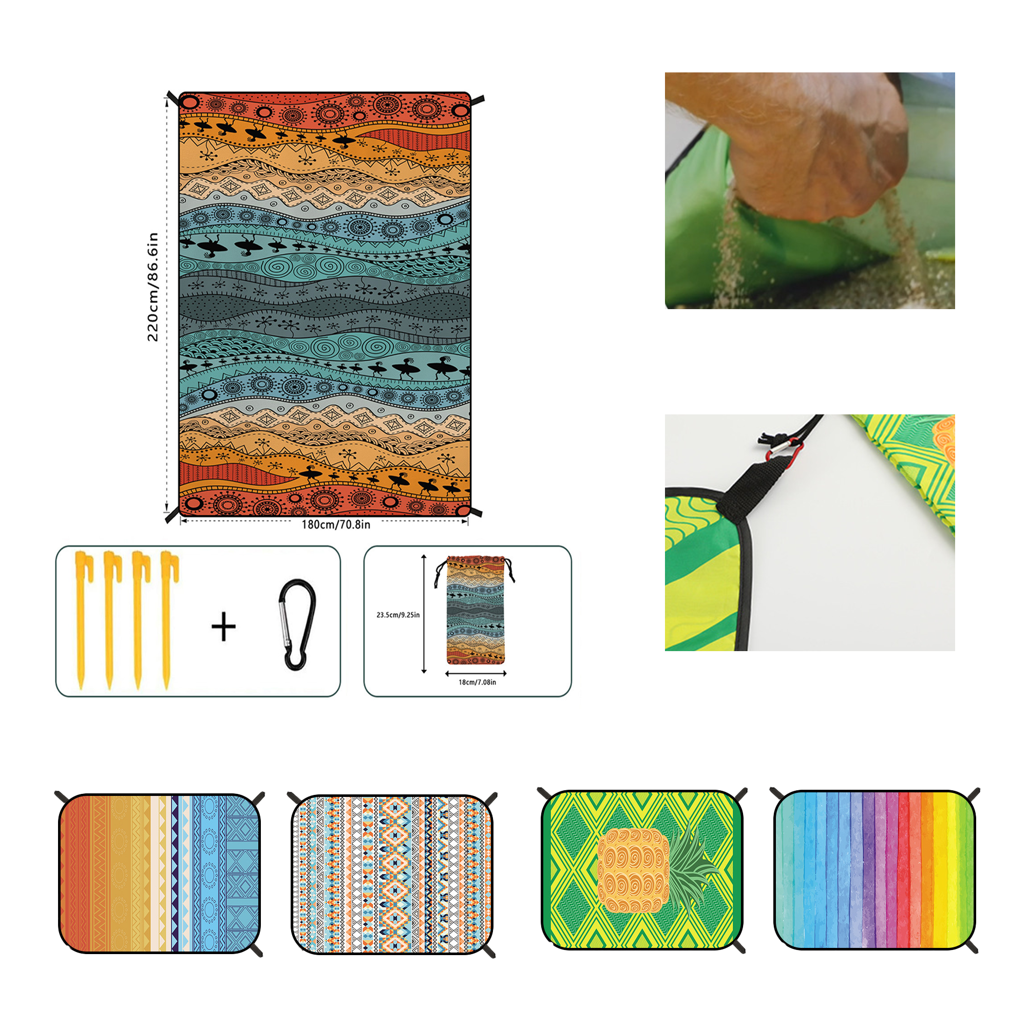 Customizable Mini malist Beach Mat 2