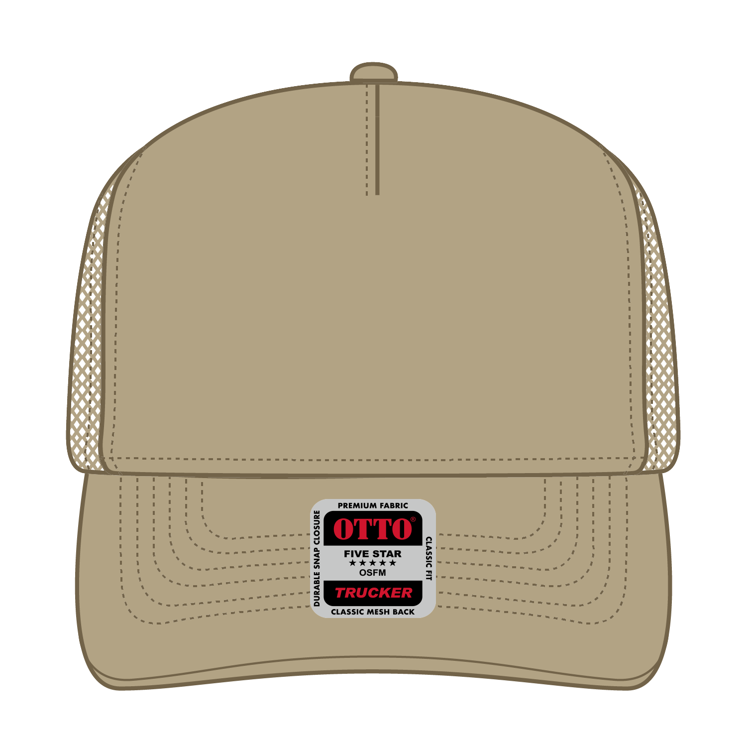 OTTO CAP® 5 Panel Mid Profile Mesh Back Trucker Hat 73