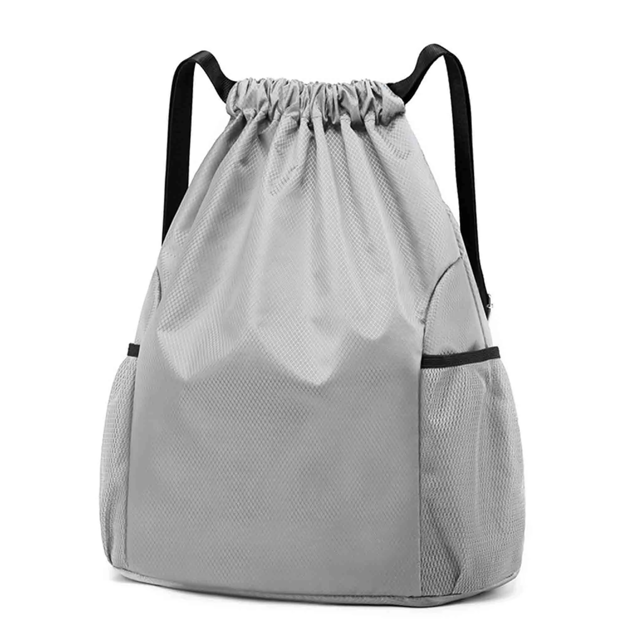 Waterproof Mesh Pocket Drawstring Backpack 7