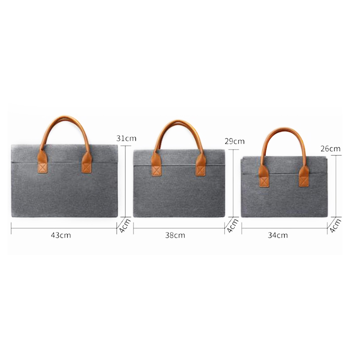 14" Business Laptop Handbag with PU Leather Handles 6